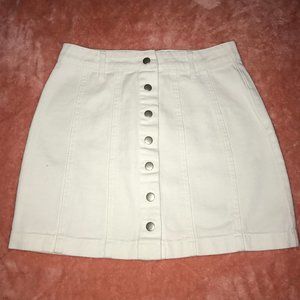 White Jean Skirt